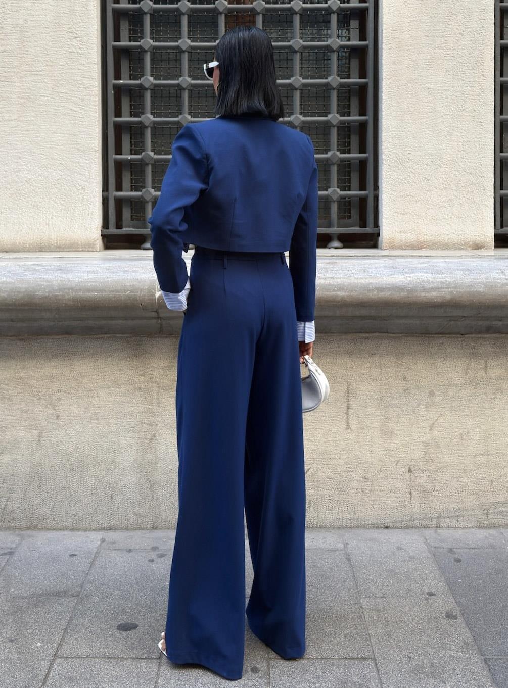 Garni Detaylı Crop Ceketli Takım 10075 R9-I-K3