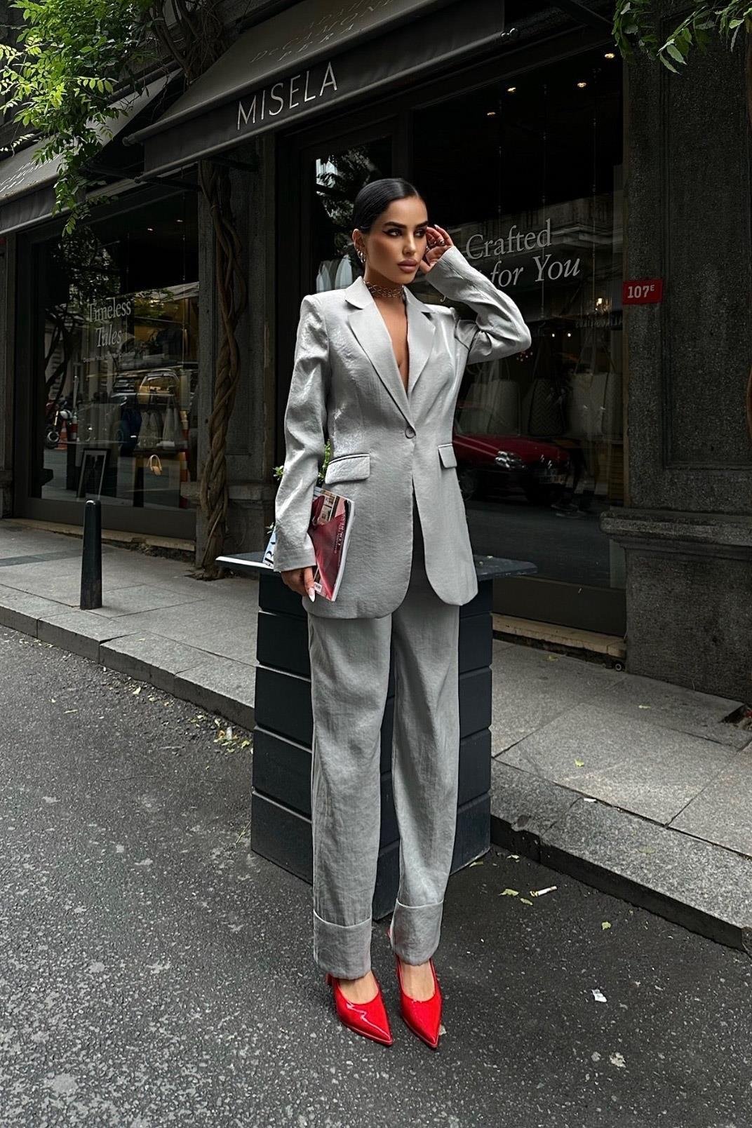 Gisella Parlak Saten Takım 9851 R8-D-K5