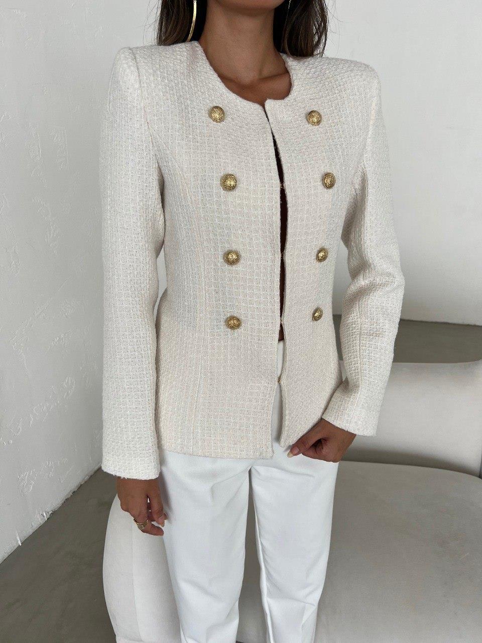 Gold Düğmeli Buklet Ceket  6053-24