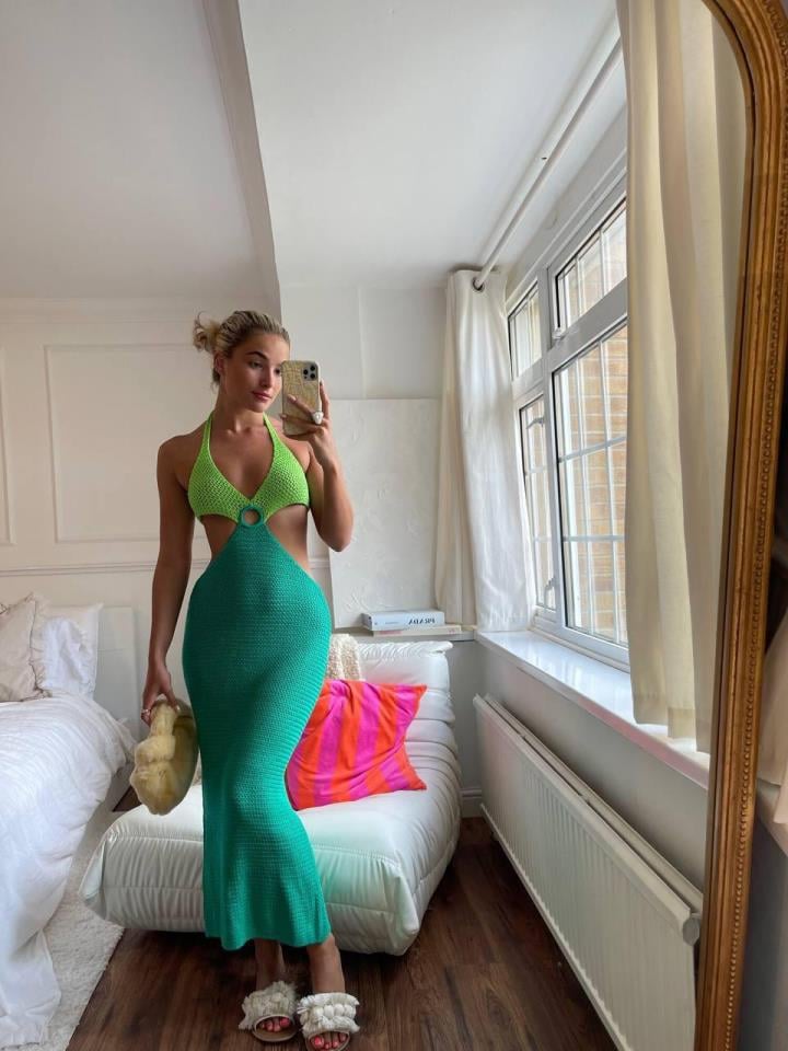 Halka Detay Triko Elbise