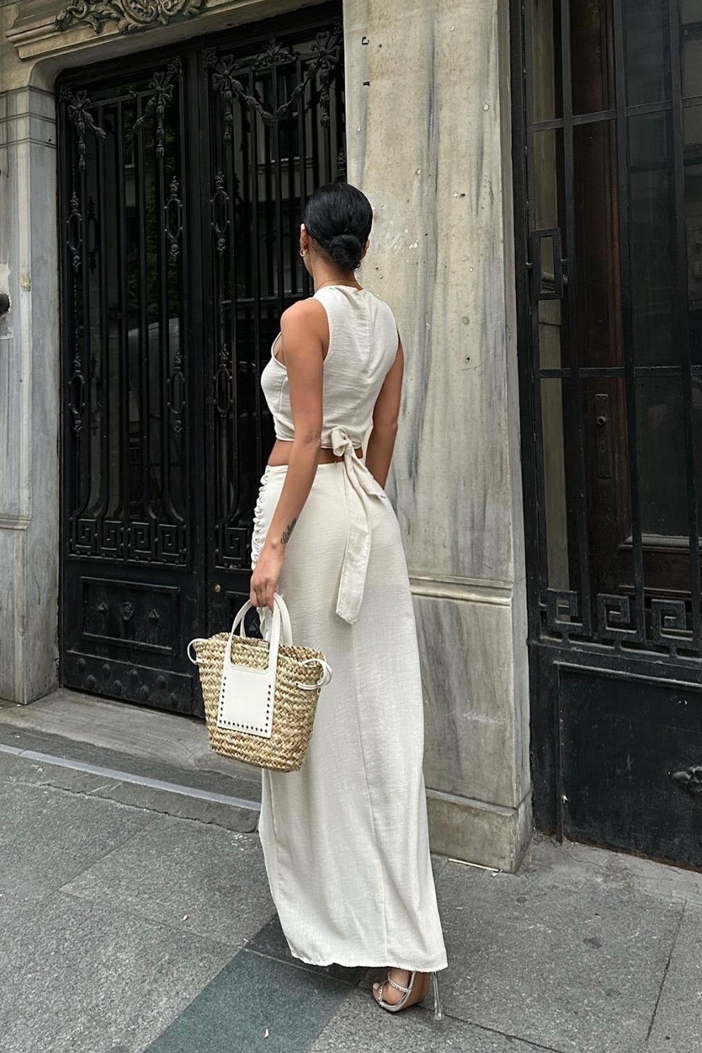 Helena Yırtmaç Detay Crop Takım 9788 08