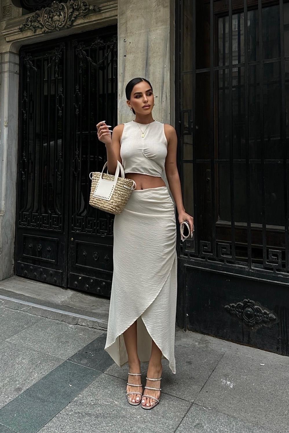 Helena Yırtmaç Detay Crop Takım 9788 08