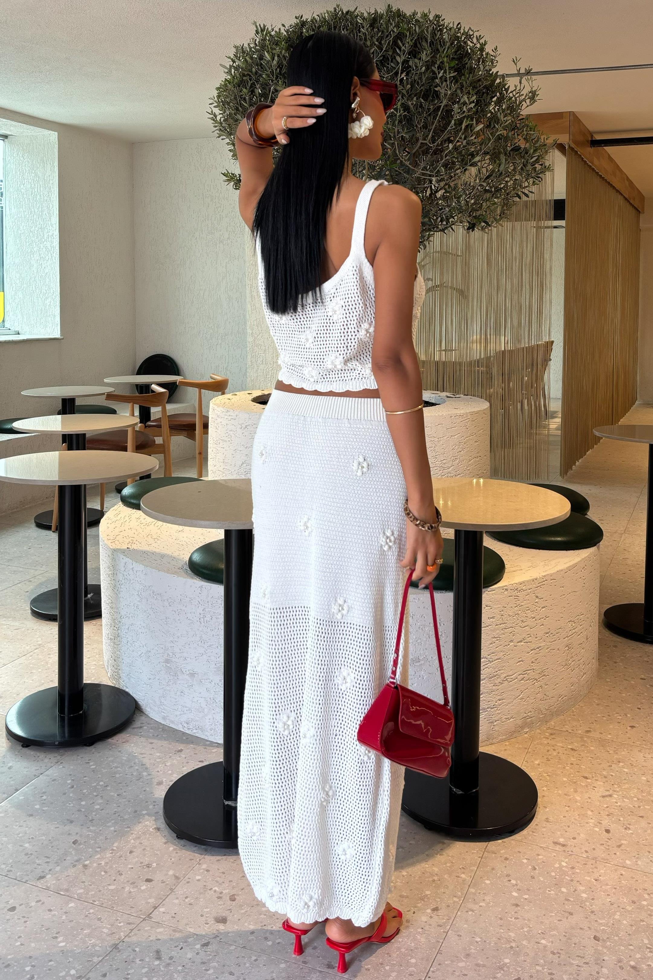 İnci ve Çiçek Detaylı Büstiyerli Triko Takım 10100 R2-C-K3