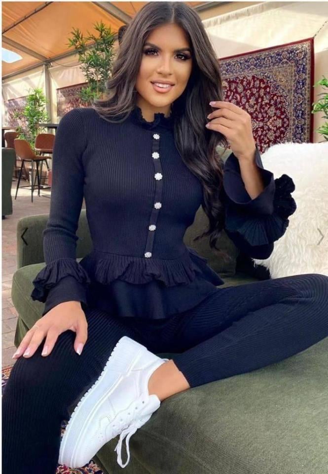 İthal Bürümcük Kaşkorsekumaş Düğme Detaylı Ikili Takım