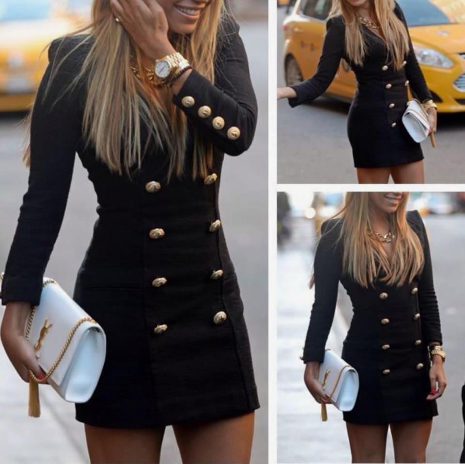 İthal Ful Likralı Dalgıç Kumaş Düğme Detaylı Elbise