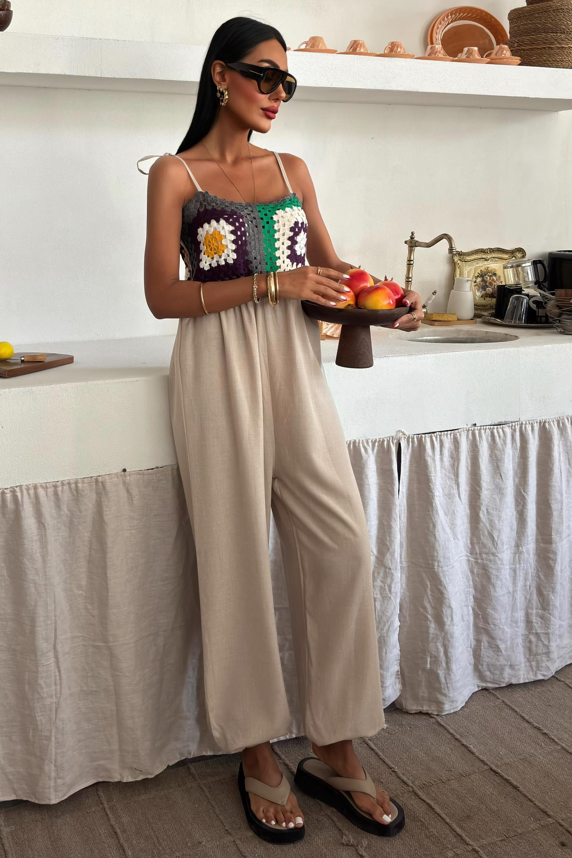 Jasmin Süzüneli Keten Tulum 1280-08 R10-C-K5