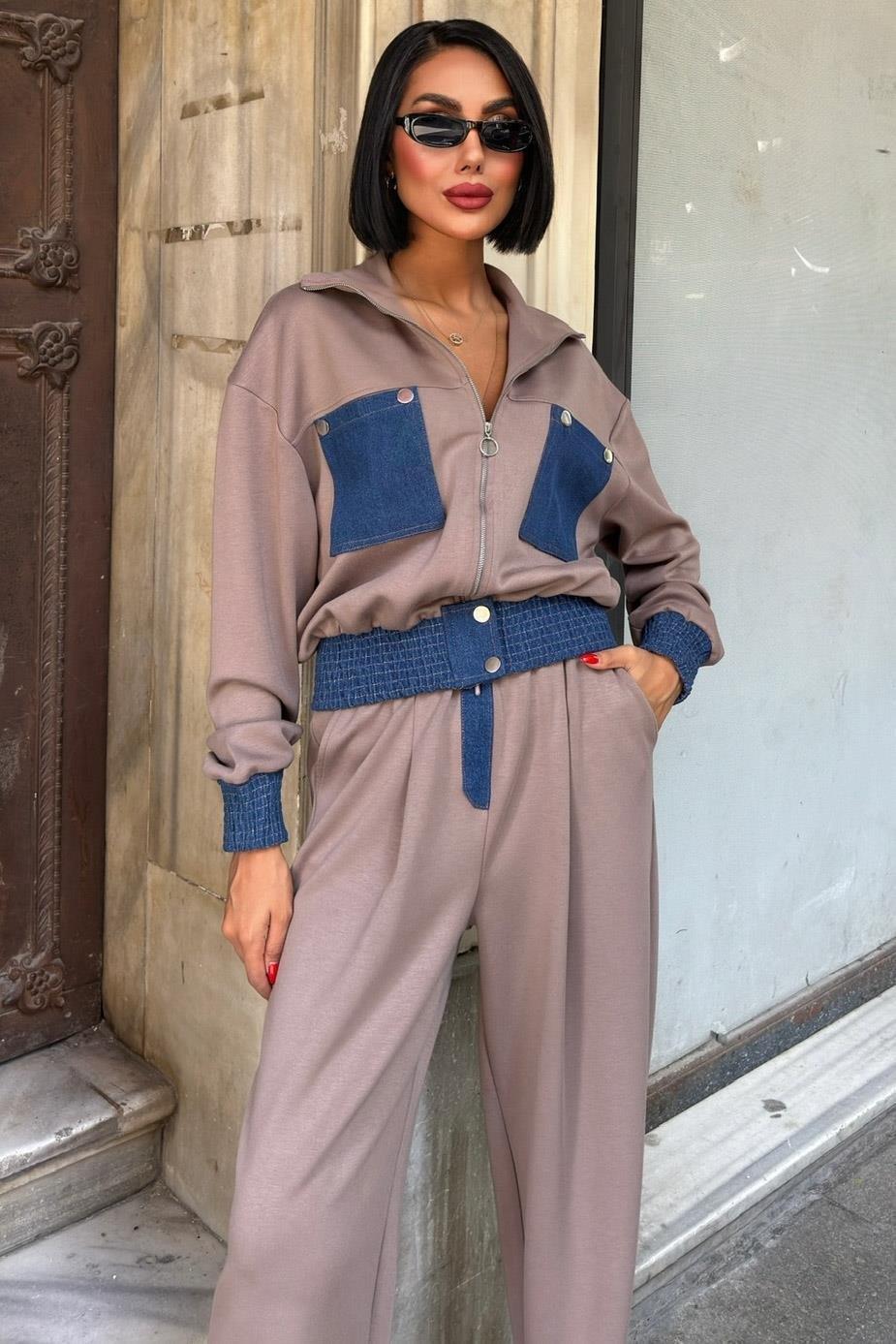 Jean Garnili Kamyoner Yaka Modal Takım 10251 R6-A-K1