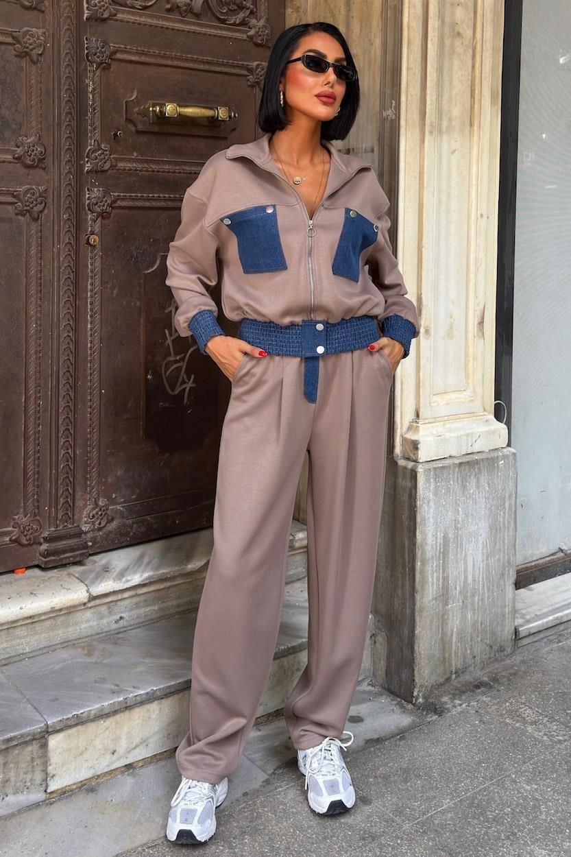 Jean Garnili Kamyoner Yaka Modal Takım 10251 R6-A-K1