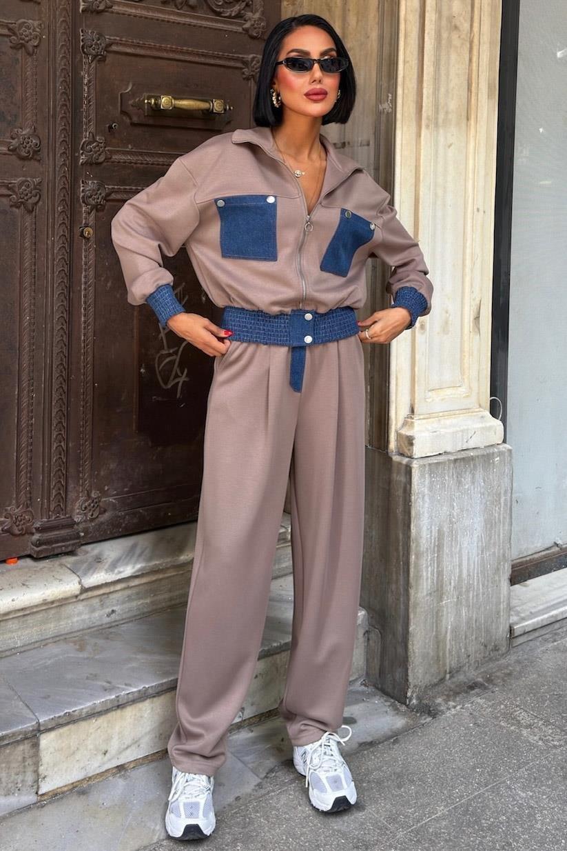 Jean Garnili Kamyoner Yaka Modal Takım 10251 R6-A-K1