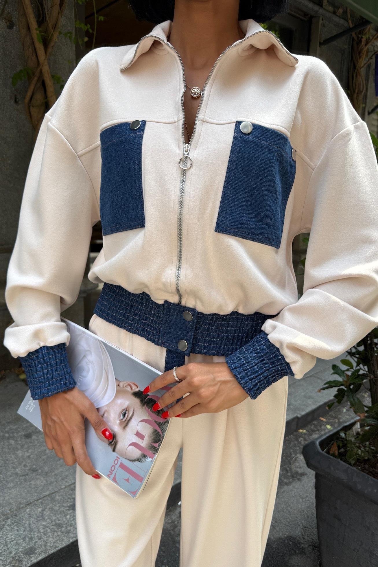 Jean Garnili Kamyoner Yaka Modal Takım 10251 R6-A-K1