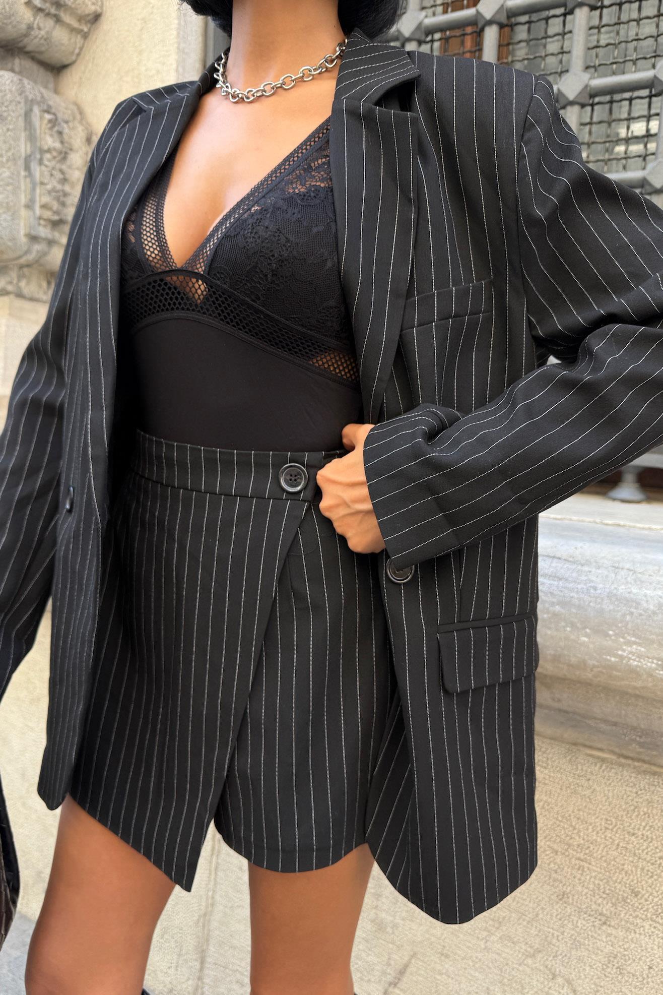 Jerry Şort Etekli Çizgili Takım 9691-24 R8-F-K5