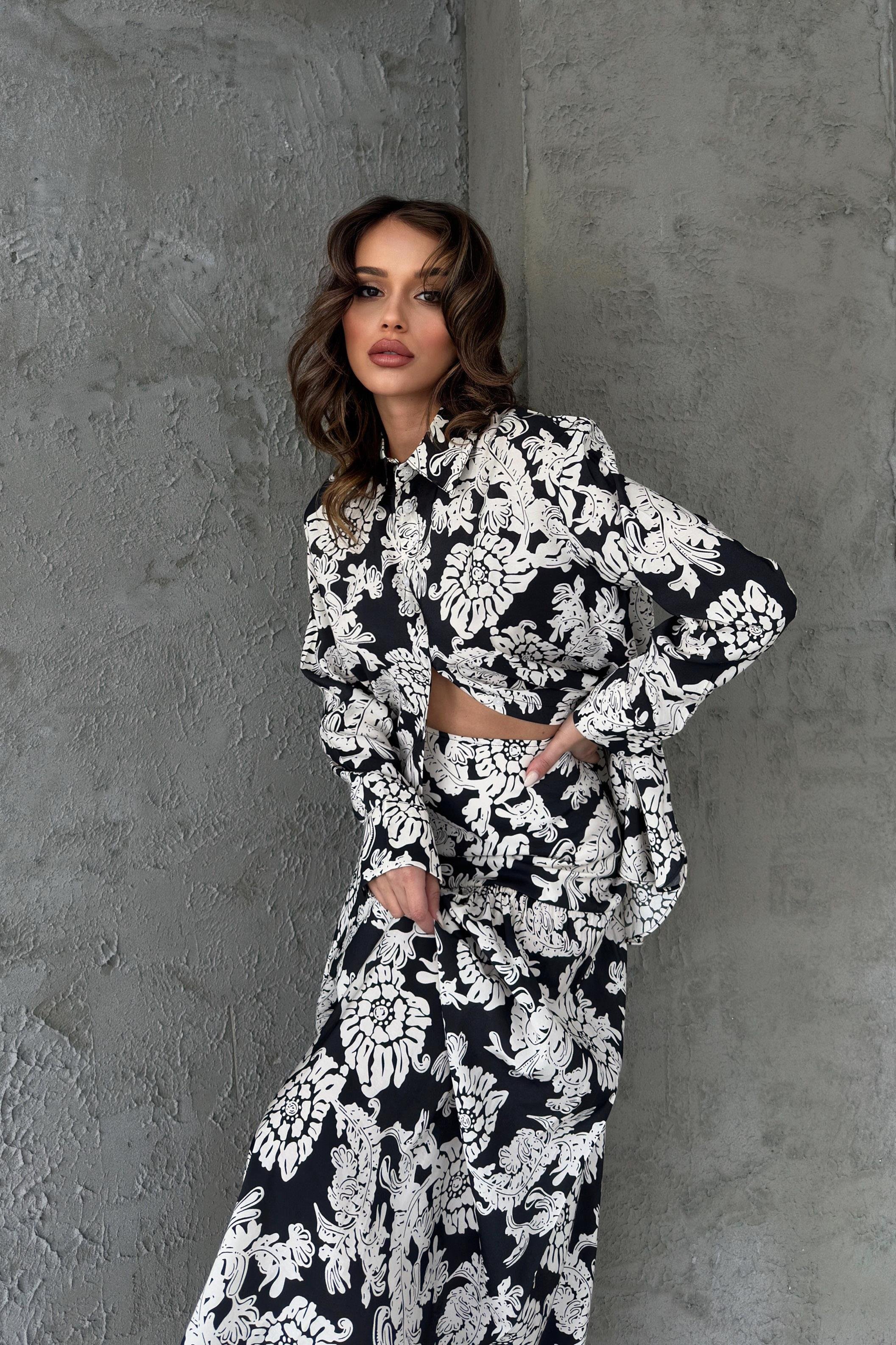 Jose Çiçek Desen Pileli Etek 4033-08