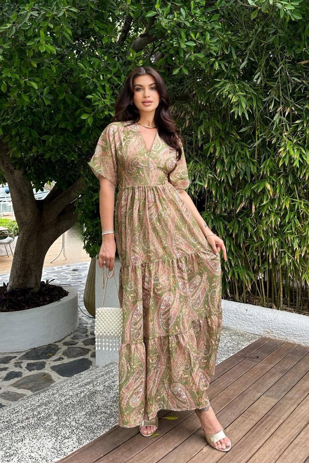 Julia Fırfırlı Wual Elbise 2628-08