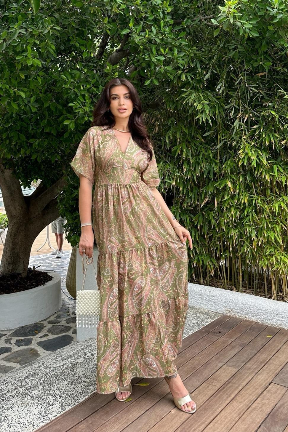 Julia Fırfırlı Wual Elbise 2628-08