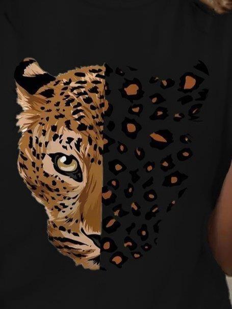 Kadın Kısa Kollu Bisiklet Yaka Desenli Viskon Bluz