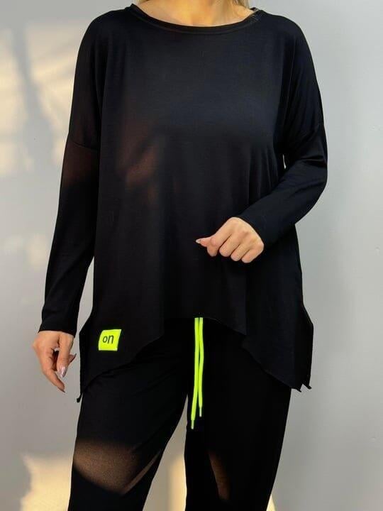 Kadın Uzun Kollu Arma Detaylı Iki Iplik Viskon Ikili Takım