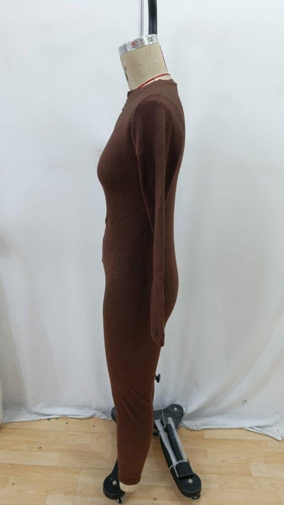 Kadın Uzun Kollu Fermuarlı Kaşkorse Tulum