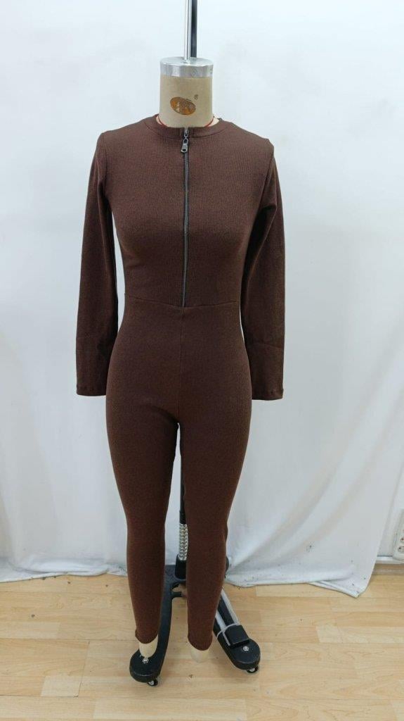 Kadın Uzun Kollu Fermuarlı Kaşkorse Tulum