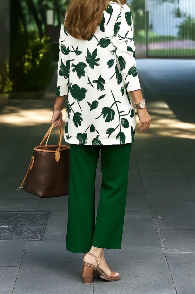 Kadın Uzun Kollu önü Açık Modal Ceket Kolsuz Viskon Iki Iplik Bluz Ve Pantolon üçlü Takım