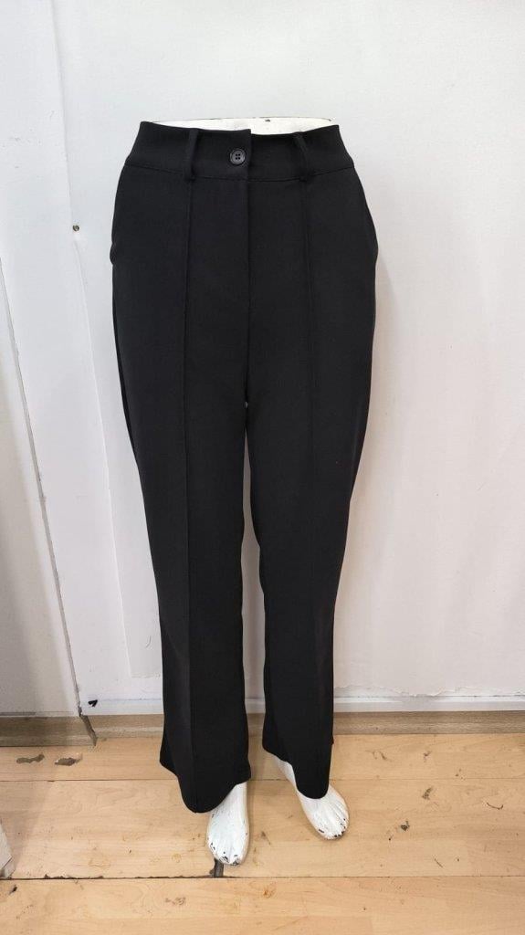 Kadın Yüksek Bel Cepli Ithal Krep Pantolon