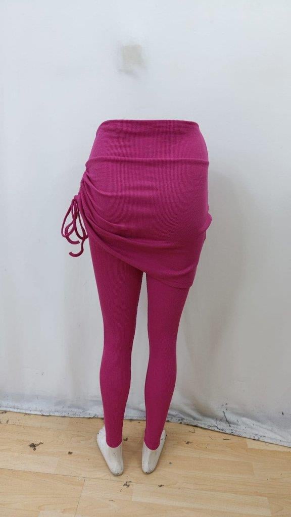 Kadın Yüksek Bel Yandan Büzgülü Alttan Uzun Kaşkorse Tayt Etek