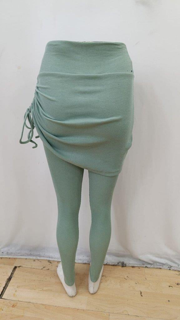 Kadın Yüksek Bel Yandan Büzgülü Alttan Uzun Kaşkorse Tayt Etek