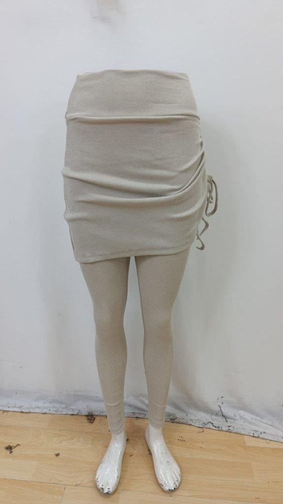 Kadın Yüksek Bel Yandan Büzgülü Alttan Uzun Kaşkorse Tayt Etek