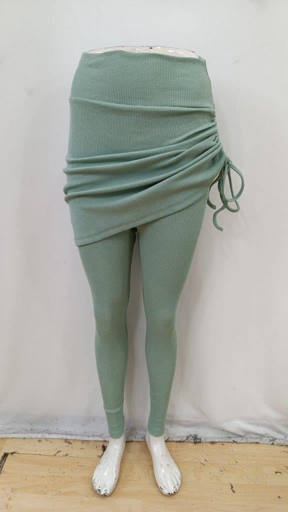 Kadın Yüksek Bel Yandan Büzgülü Alttan Uzun Kaşkorse Tayt Etek