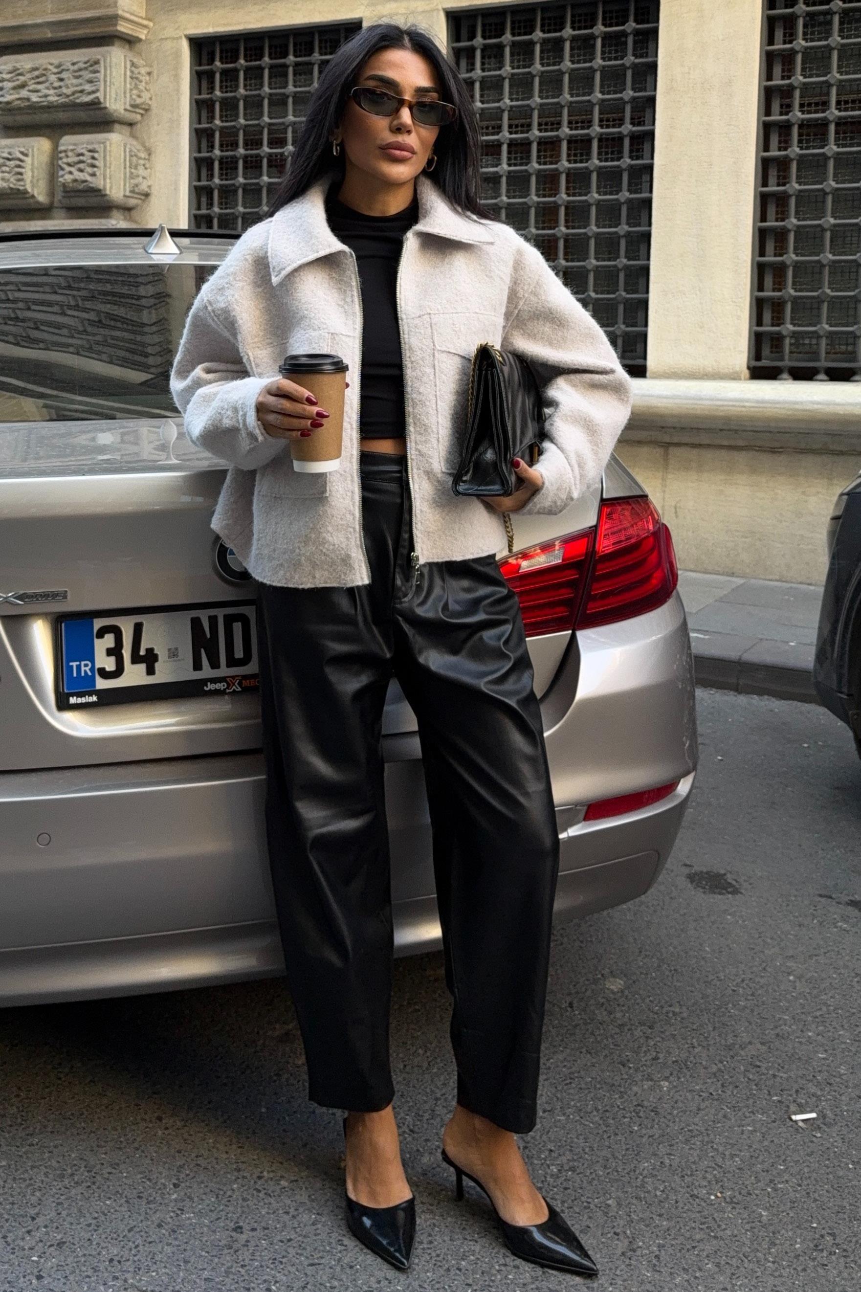 Kamyoner Yaka Premium Kaşe Ceket 6134