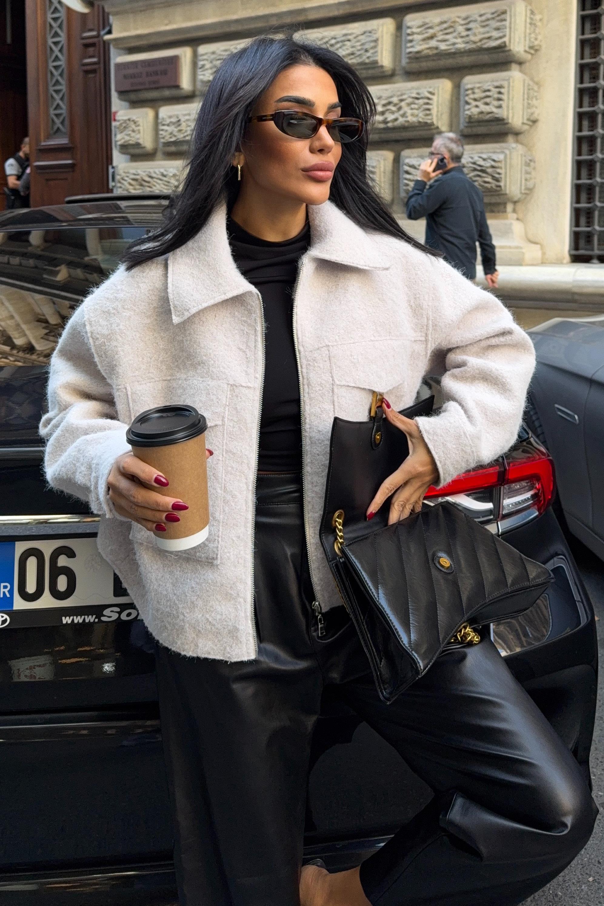 Kamyoner Yaka Premium Kaşe Ceket 6134