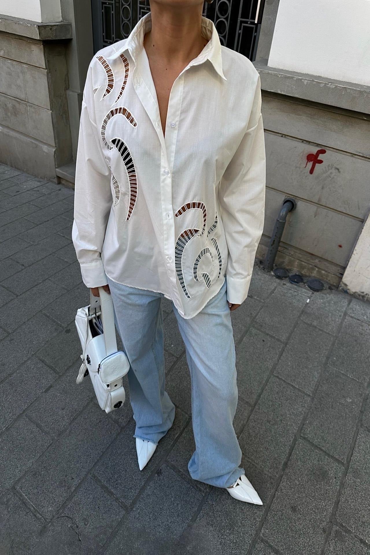 Karlie Brode Nakışlı Gömlek 3369-08 R6-F-K5