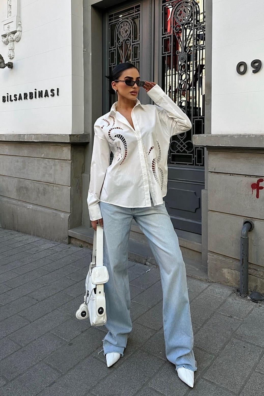 Karlie Brode Nakışlı Gömlek 3369-08 R6-F-K5