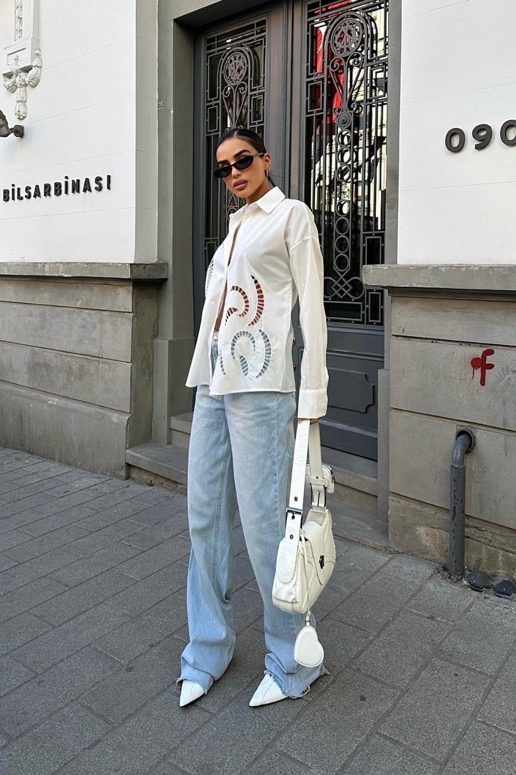 Karlie Brode Nakışlı Gömlek 3369-08 R6-F-K5