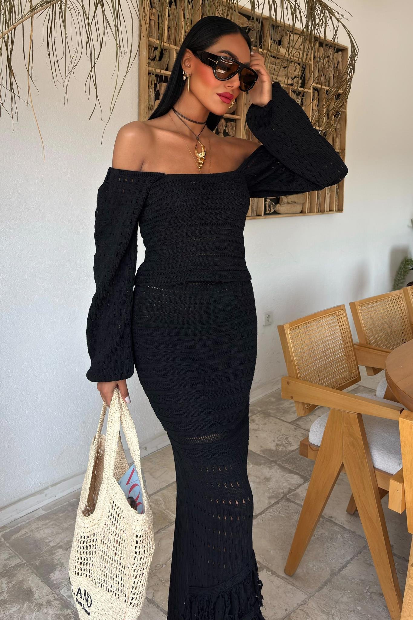 Karpuz Kollu Etnik Triko Takım 10094 R3-J-K4