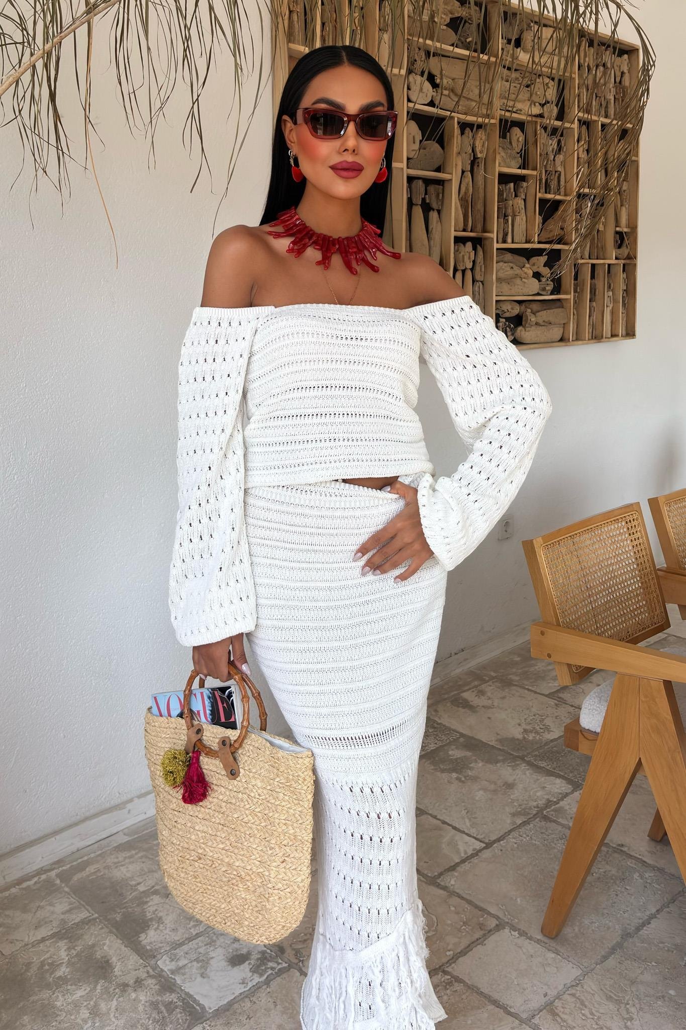 Karpuz Kollu Etnik Triko Takım 10094 R3-J-K4