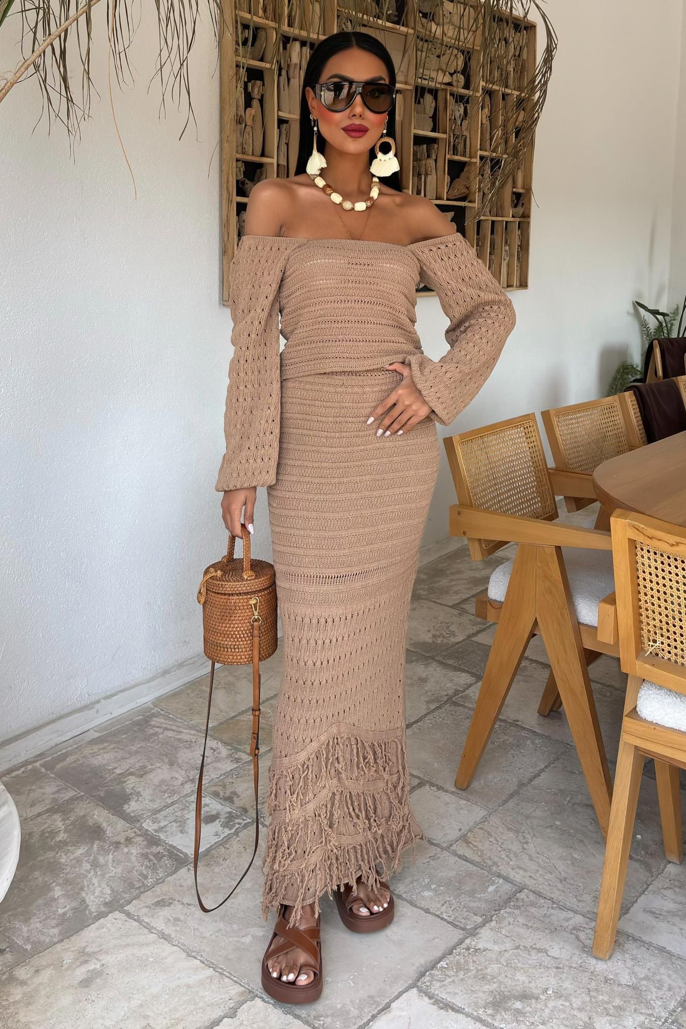 Karpuz Kollu Etnik Triko Takım 10094 R3-J-K4