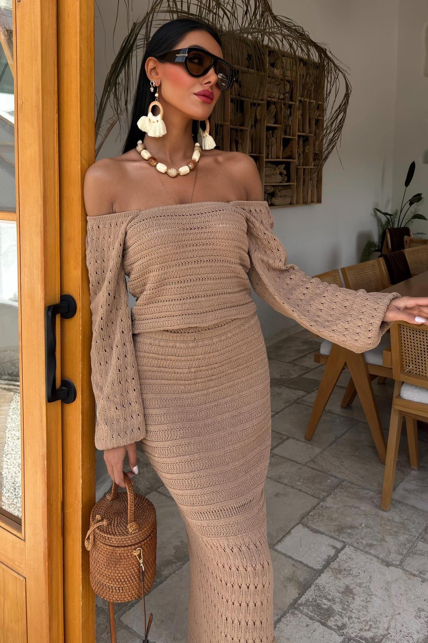 Karpuz Kollu Etnik Triko Takım 10094 R3-J-K4