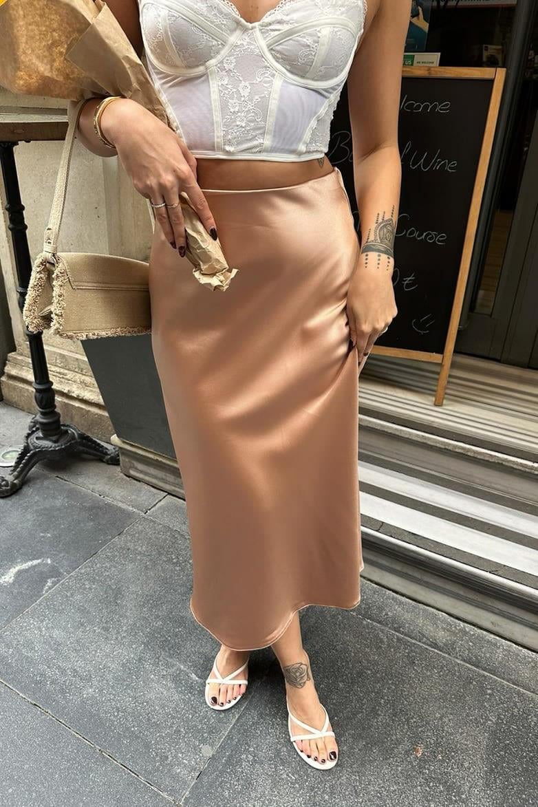 Keria Verev Kesim Saten Etek 4034-08