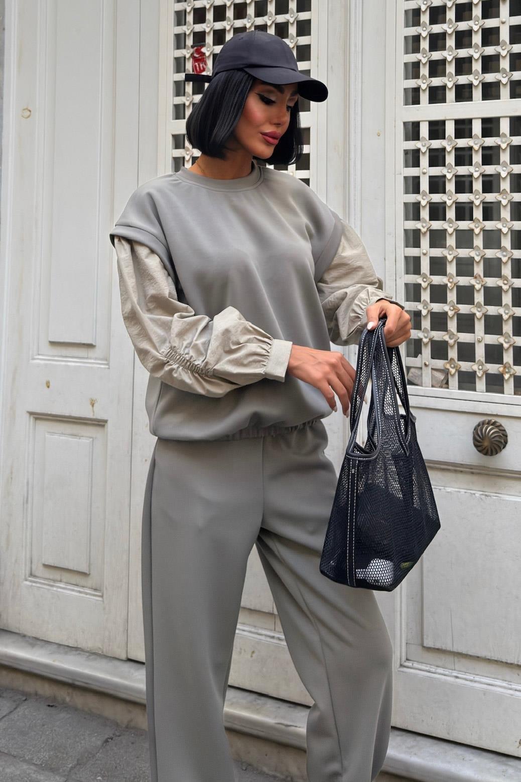 Kolları Paraşüt Detaylı Lastikli Modal Takım 10249 R7-D-K5