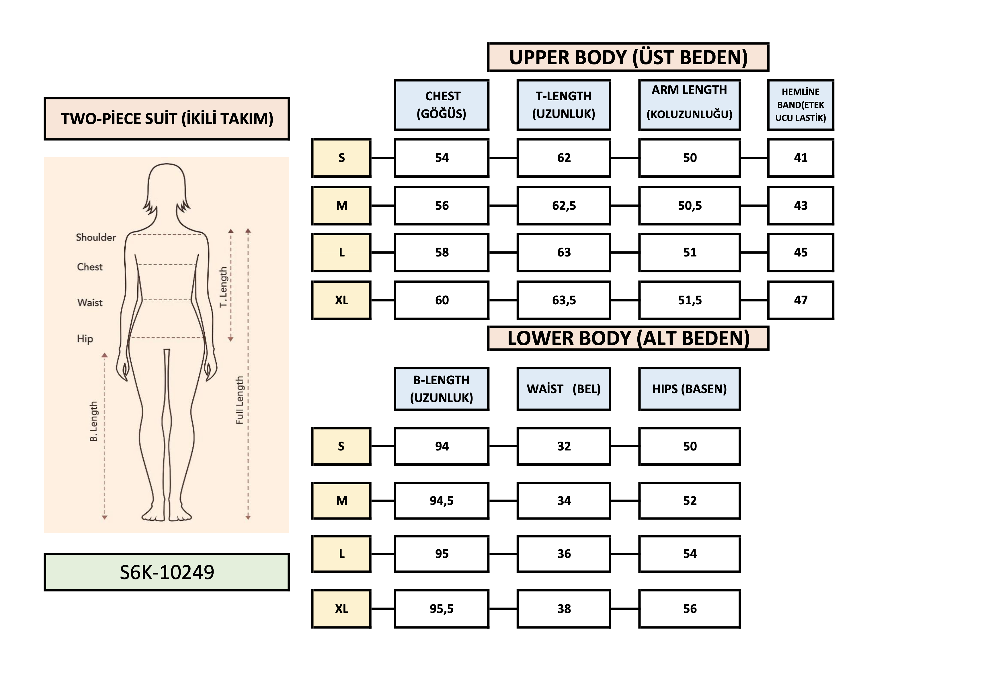 Kolları Paraşüt Detaylı Lastikli Modal Takım 10249 R7-D-K5