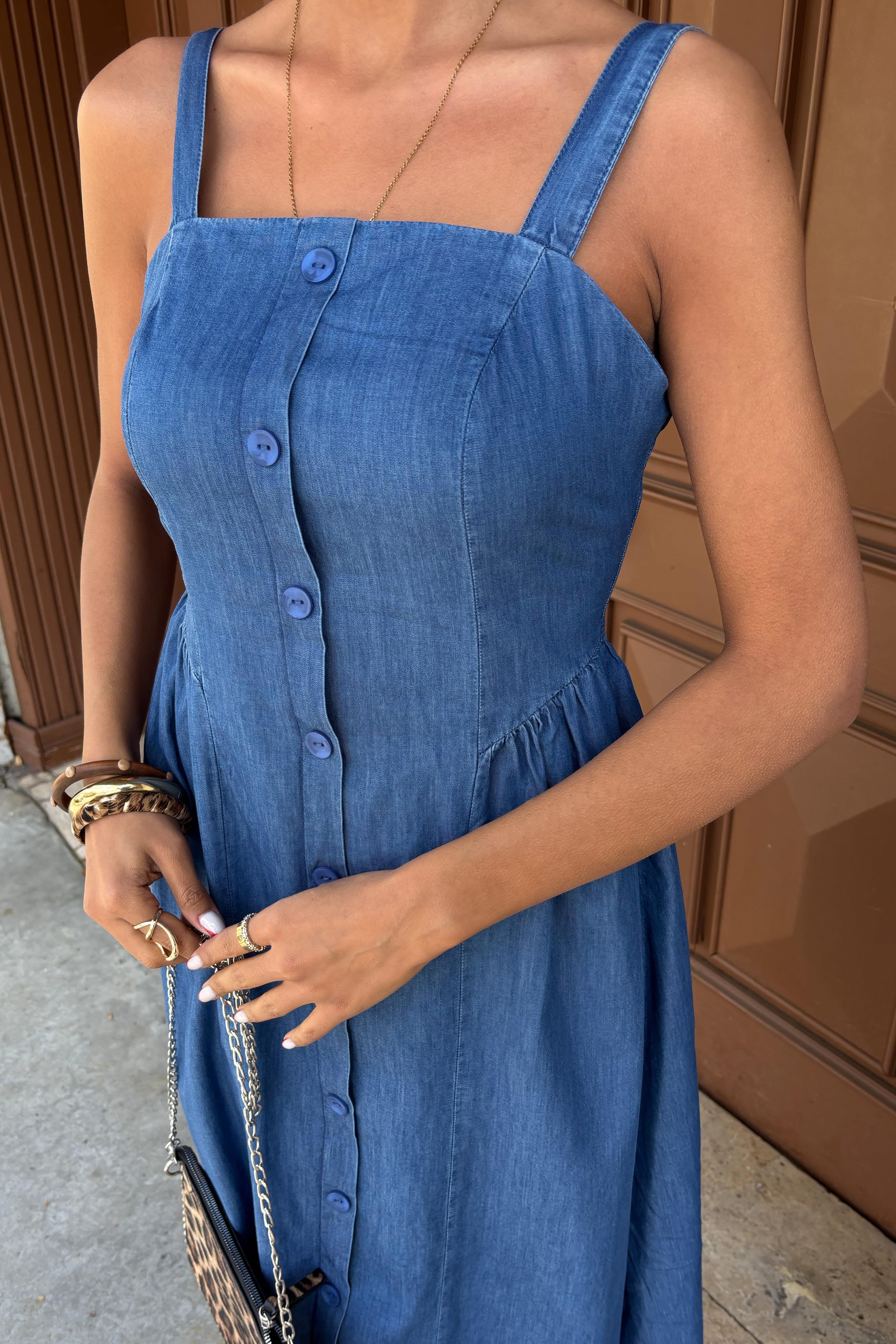 Korsaj Detaylı Midi Tensel Elbise 2884 R7-F-K5