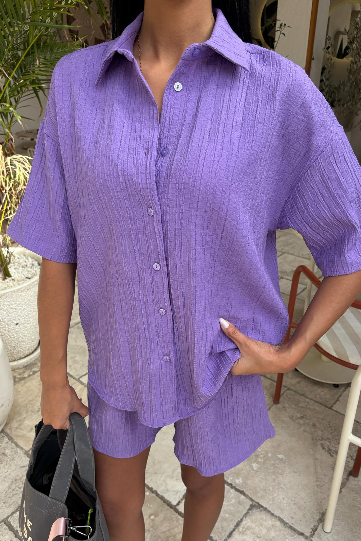 Krinkıl Kumaş Şortlu Salaş Takım 10135