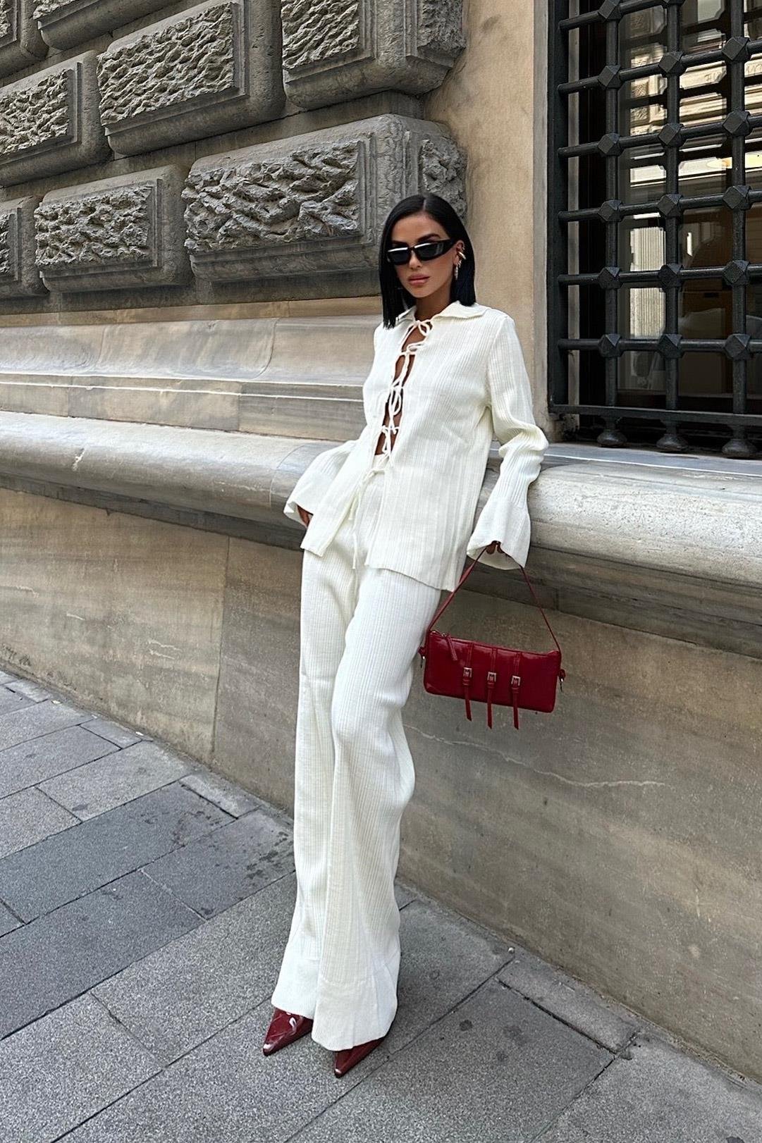 Krysia İp Bağlama Detay Fitilli Takım 9959 R4-C-K2