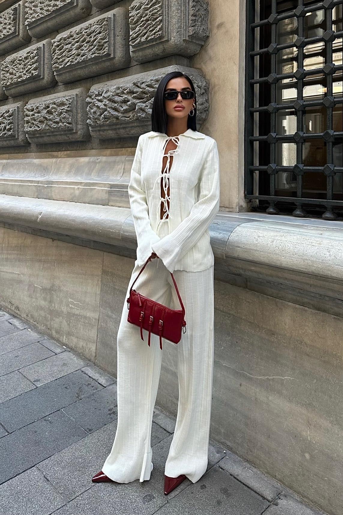 Krysia İp Bağlama Detay Fitilli Takım 9959 R4-C-K2