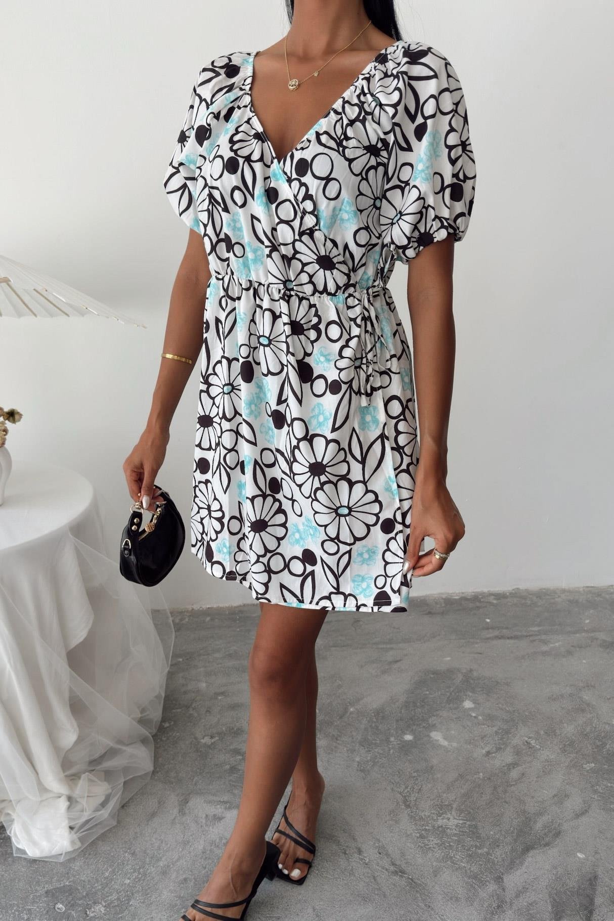 Lindsey Çiçek Desenli Elbise 2276-10 R6-G-K4