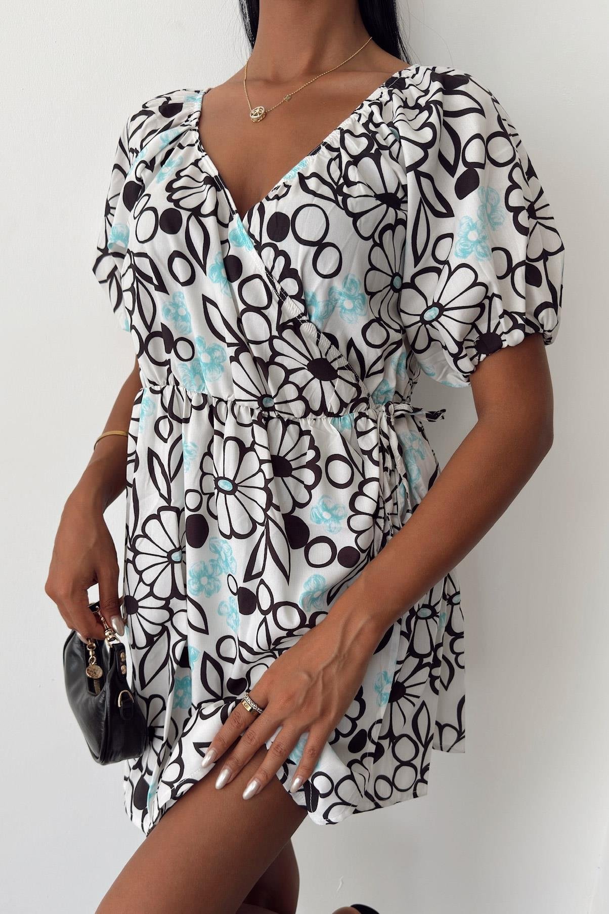 Lindsey Çiçek Desenli Elbise 2276-10 R6-G-K4