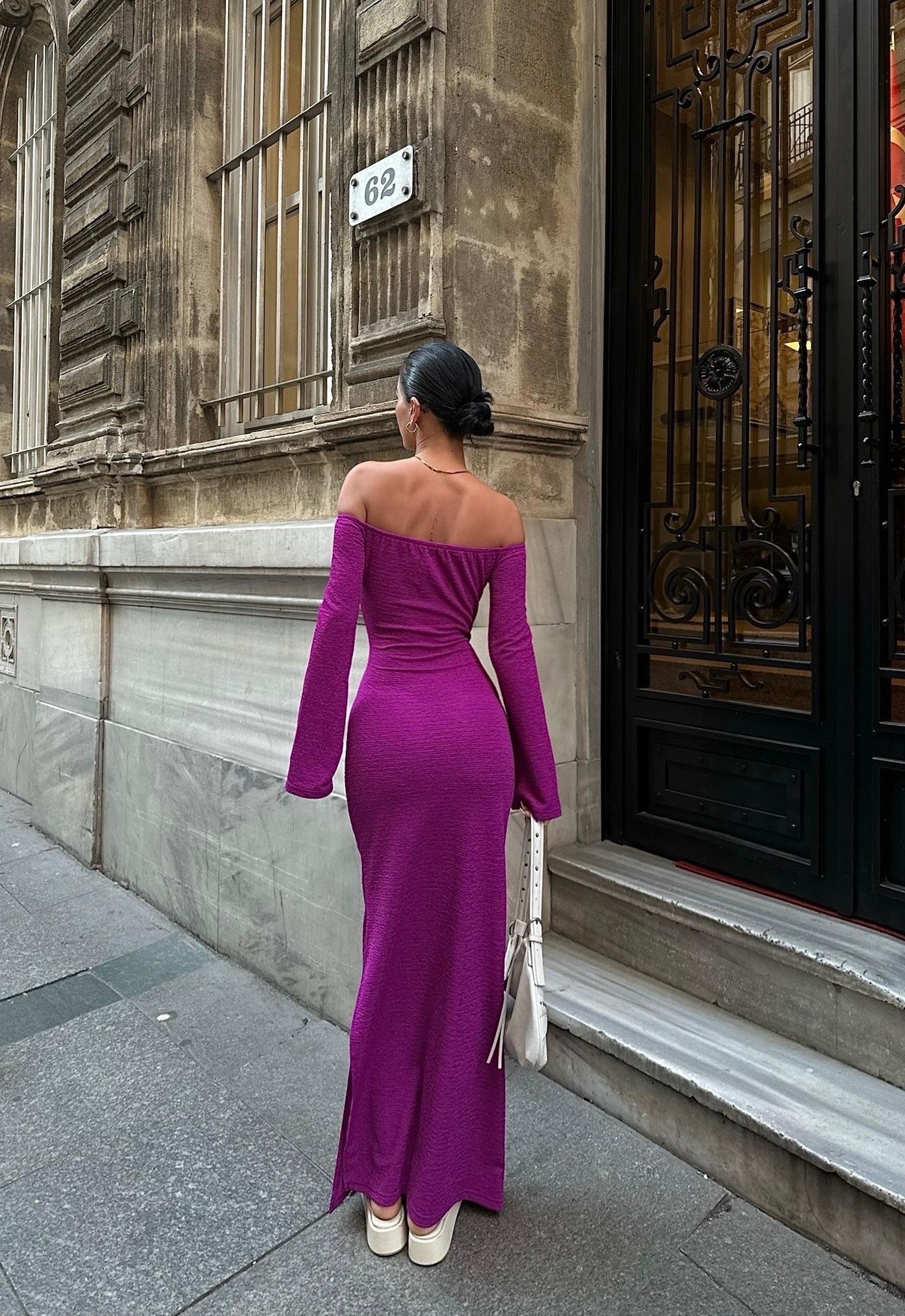 Lita Cut Out Büzgülü Elbise 2715-8 R8-H-K3