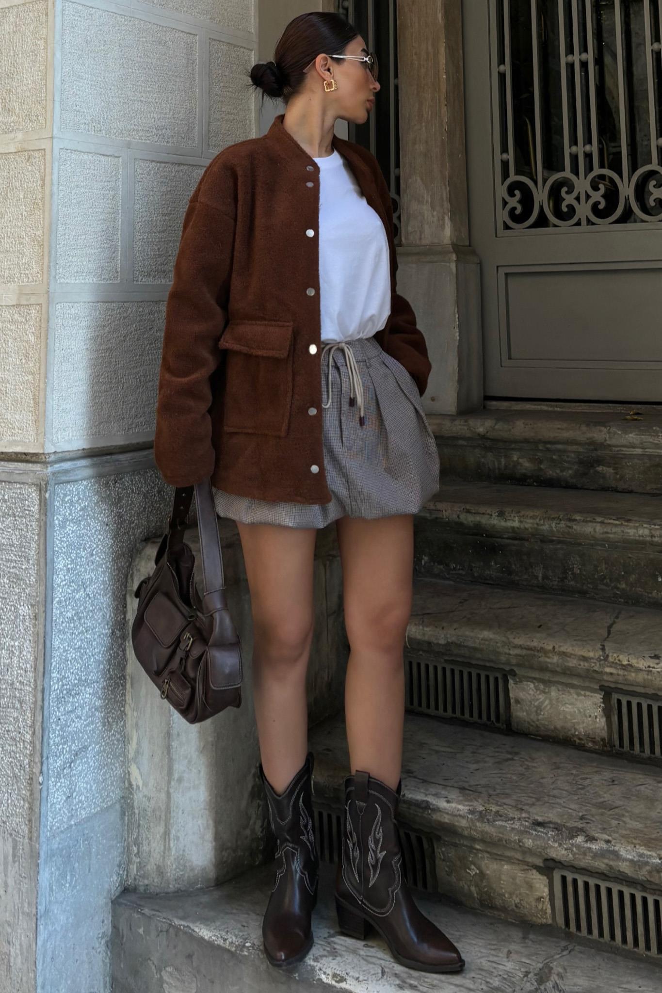 Livia Astarlı Suni Kürk Ceket 6109-08 R11-B-K4