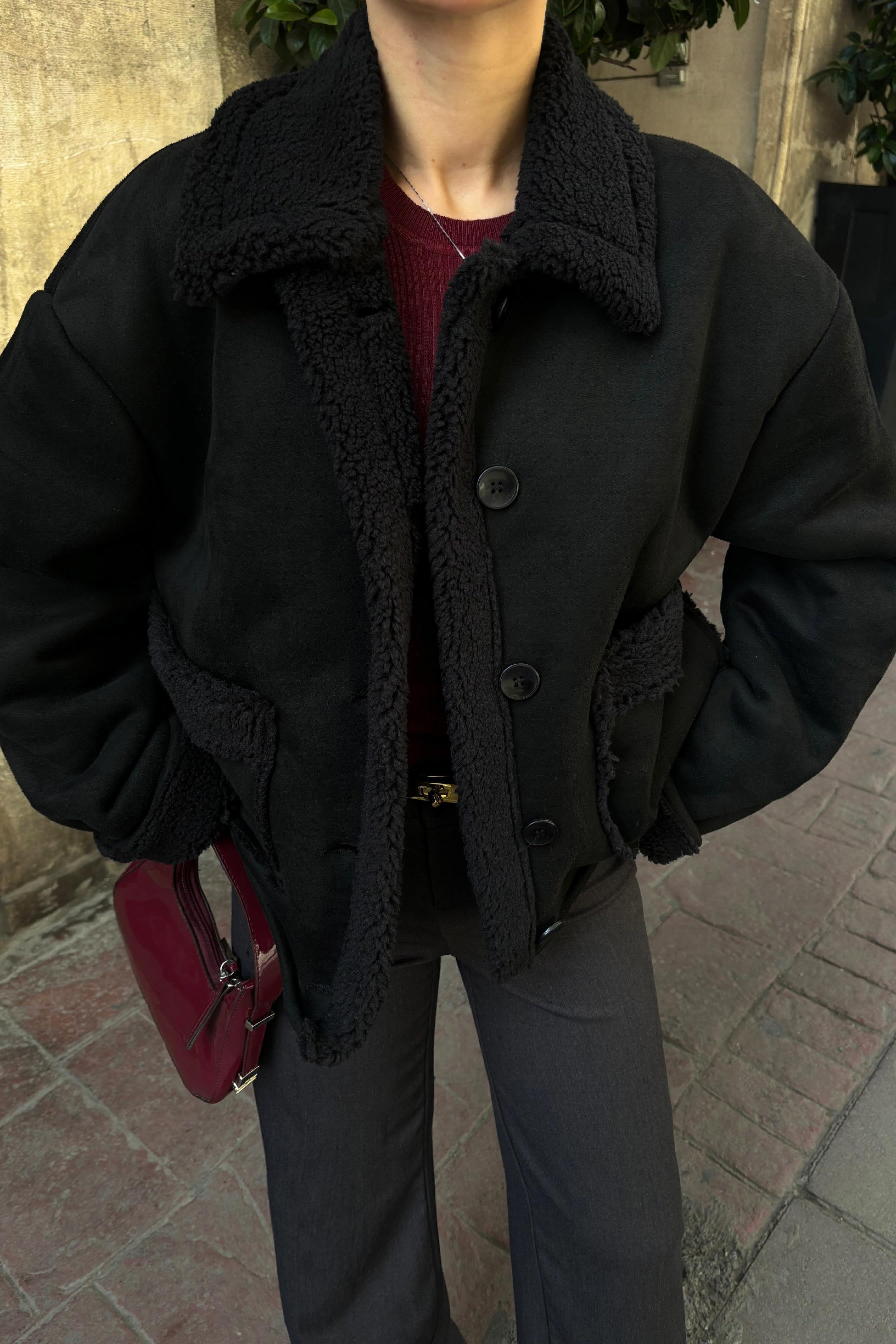 Lolita Uzun Kollu Süet Ceket 6115 R11-A-K4