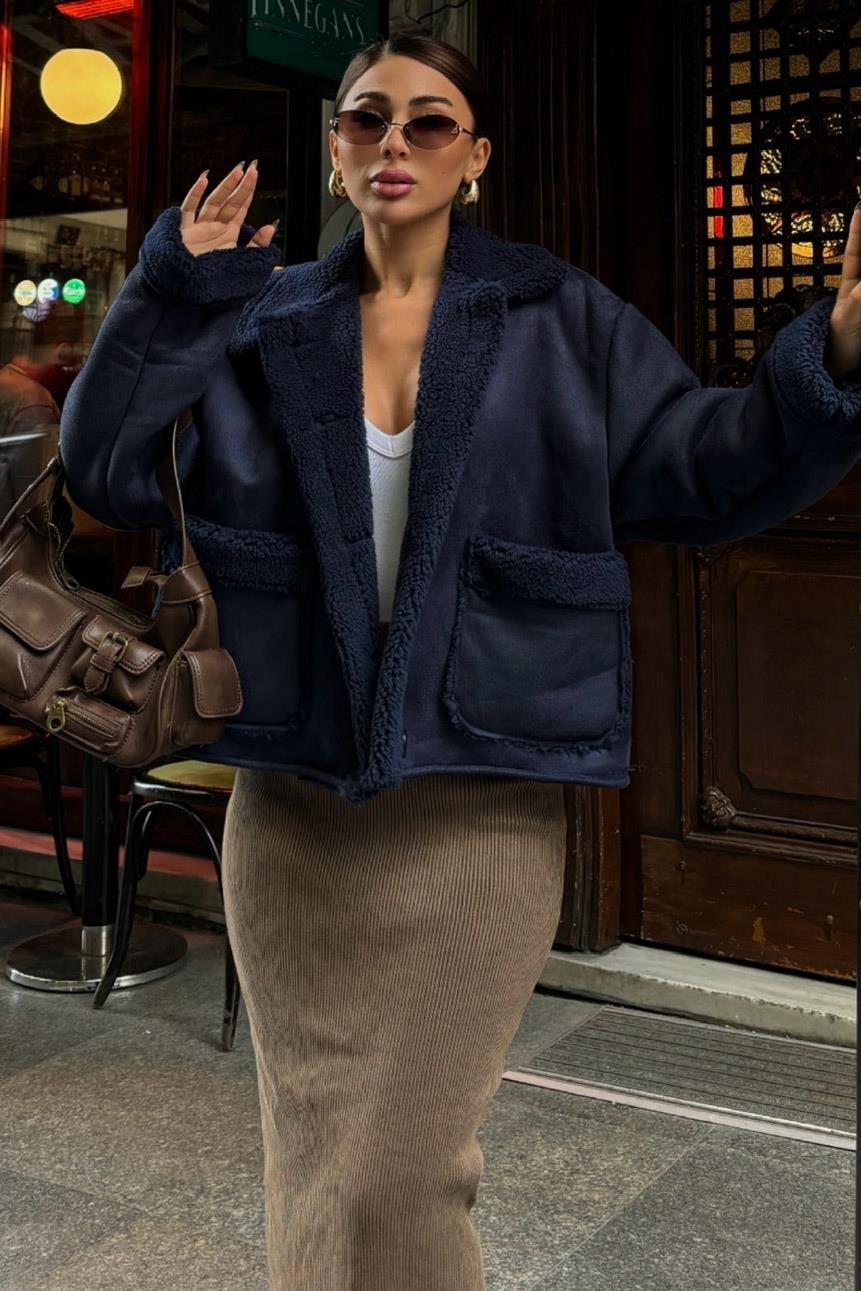 Lolita Uzun Kollu Süet Ceket 6115 R11-A-K4